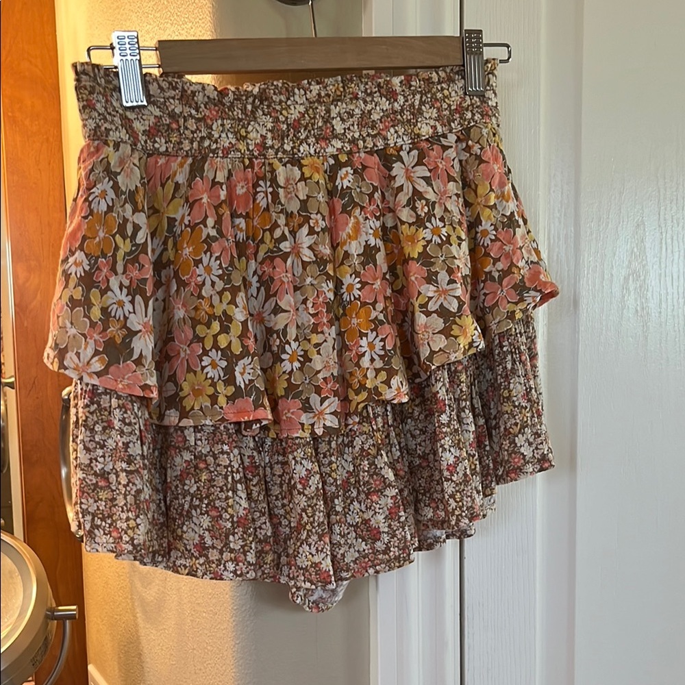 American Eagle Floral Layered Skirt